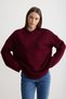 Oversize Knitwear Sweater Claret Red - 3