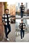 Single Pocket Detailed Plaid Textured Cashmere Cotton Button-Down Collar Winter Lumberjack Shirt - 2