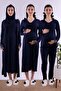 Pregnant and Postpartum Set with Hijab and Breastfeeding Features - 5 Piece Effortt - Navy Blue Color