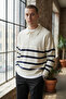 Men's Polo Neck Striped Knitwear Sweater - 4