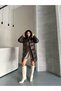 Women's Gel Padding Hooded Zipper Long Puffer Coat 25112 - 3