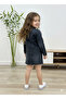 Girl's Stone Detailed Denim Jacket Shorts Set - 2
