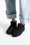 Ultra Mini Boots Black Suede Inside Fully Fur-Lined Winter Thin Sole (Sole Height 2 cm) Women's Boots - 2