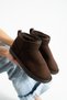 Ultra Mini Boots Brown Suede Inside Fully Fur Lined Winter Thin Sole (Sole Height 2 cm) Women's Boots - 2