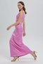 Pink Back Detailed Elara Satin Dress