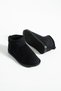 Ultra Mini Boots Black Suede Inside Fully Fur-Lined Winter Thin Sole (Sole Height 2 cm) Women's Boots - 3