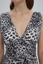 Black and White Elara Satin Dress with Back Detail - 8
