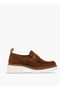 Women Slip-On Leather Loafers - 3