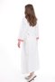 Hijab Dress Children's Palestinian Traditional Embroidered Red Striped White Girl's Dress - 3