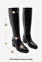 Women's Zippered Daily Heeled Boots Fabes Black - 8