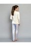 Thermal Round Neck Ultra Soft Long Sleeve Colorfast Printed Embroidery Detail Women's Pajamas Set - 6