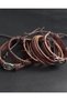 5-Piece Eternity and Tree of Life Design Brown Genuine Leather Bracelet Accessory Gift Bracelet - 3