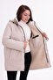Women's Stone Fur Lined Removable Hood Water and Windproof Hooded Regular Winter Coat & Jacket & Parka - 2