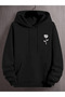 Rose Motif Minimalist Hoodie