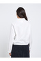 White Casual Shirt with Button Placket - 4