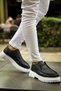 Yg2404 Castle Men's Casual Lace-Up Leather Classic Shoes Cbt - Black - 5