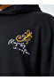 Oversize heavy Fleece hoodie with Horse Print and Emb at front and back with Kangaroo pocket - 4