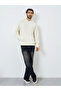 Cream Embroidered Relaxed Fit Hoodie - 2