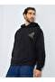 Oversize heavy Fleece hoodie with Horse Print and Emb at front and back with Kangaroo pocket - 2