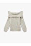 Madonna Collar Off-The-Shoulder Knitwear Sweater - 4