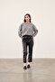 Lace-Up Waist Leather Trousers - Black - 4