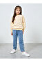 Girls Cream Floral Print Sweatshirt - 2