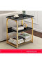 Modern 3 tier Minimalist Side Table with Storage - 2