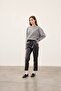 Lace-Up Waist Leather Trousers - Black