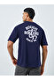 Men Navy Graphic Print Relaxed Fit T-Shirt - 5
