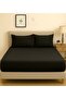 Black Double Sheet+Pillow Set 100% Cotton
