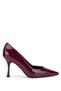 Women's Burgundy Patent Leather Heeled Shoes