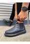 Jy205 Boston Laceless Orthopedic Sole Skin Men's Sports Boots Cst - Black - 3