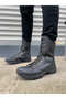 Jy999 Strike Lace-Up Orthopedic Sole Casual Leather Men's Military Boots Cst Black - 2