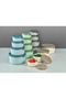 Storage Container Round Set of 4 with Soft Lid Beige Food Freezer Food Container - 2