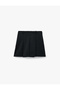 Slim Fit Viscose Blended Thick Pleated Mini Skirt - 2