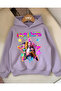 Young Kpop Demon Hunters Purple 3-Thread Thick Sweet Hoodie