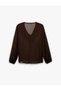 Long Sleeve Ruffled Collar Flounce Polka Dot Blouse - 4