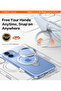 Ostand Spin Series Case for iPhone 17 (6.3") - 360° Spin Magnetic Stand, MagSafe, Clear - 6