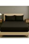Black Double Sheet+Pillow Set 100% Cotton - 2