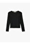 Slim Fit Athlete Look Crew Neck Long Sleeve T-Shirt - 3