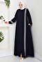 تفاصيل مخططة فيريس أزرق داكن HM2846 - 2