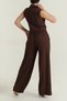 Women's Polo Neck Sweater Pants Knitwear Two-Piece Set - 2