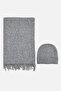 Wool Scarf Beret Set - 3