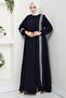 تفاصيل مخططة فيريس أزرق داكن HM2846