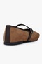Women's Lunel Tan Suede Ballerinas - 4