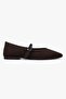 Women's Lunel Bitter Brown Suede Ballerinas - 3