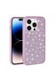 iPhone 14 Pro Max Compatible Shiny Gemstone Design Diamond Senk Case-Grey - 5