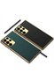 Galaxy S23 Ultra Compatible Leather-Look Sides Electroplating Plated Senk Fission Case-Co - 3