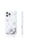 iPhone 14 Pro Max Case Liquid Glitter Printed Transparent Back Surface Senk Mossa Silicone Cover - Grey - 5