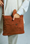 Genuine Leather Suede Crossbody Women's Messenger Bag - 3